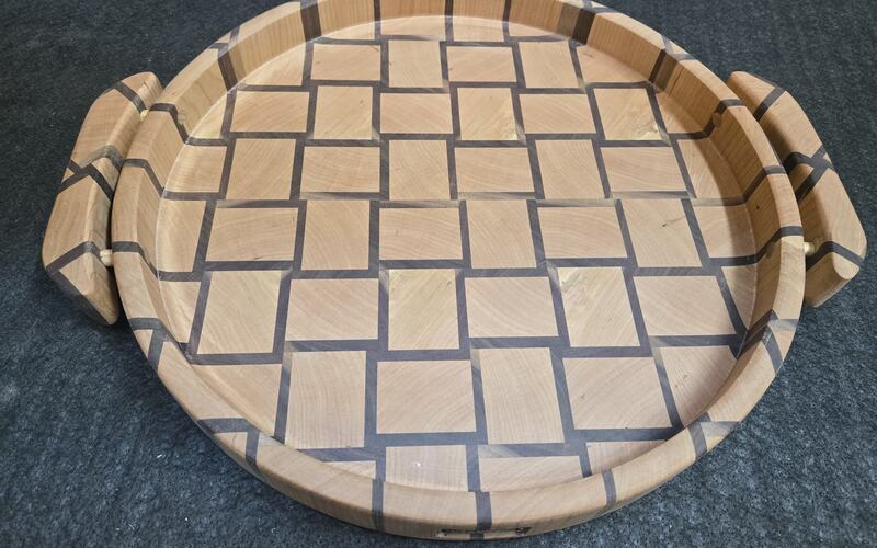 Service tray weaved.